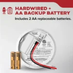 Smoke Alarm, Wire-Free Interconnect, Hardwired with AA Backup Battery - Image 7