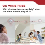 Smoke Alarm, Wire-Free Interconnect, Hardwired with AA Backup Battery - Image 6