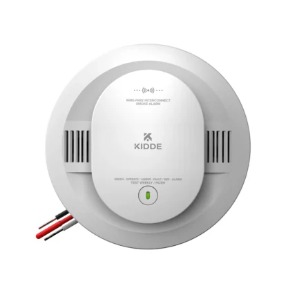 Smoke Alarm, Wire-Free Interconnect, Hardwired with AA Backup Battery
