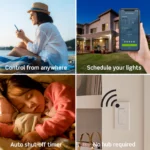 Decora Smart Switch, Wi-Fi, Works with Matter, Alexa, Google Assistant, Apple Home/Siri & Wired or Wirefree 3-Way, Neutral Wire Required, D315S-1RW, White - Image 2